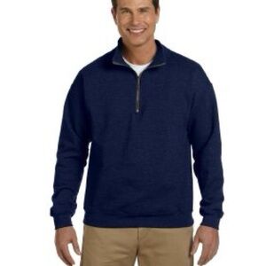 Gildan Navy Quarter-Zip Sweater